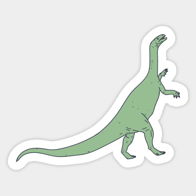 Plateosaurus - Dinosaur Species - Prehistoric Reptile Sticker by DeWinnes